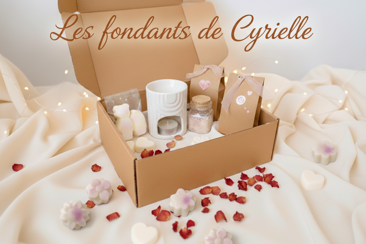 Coffret cadeau fondants parfumés avec brûle-parfum - Les fondants de Cyrielle