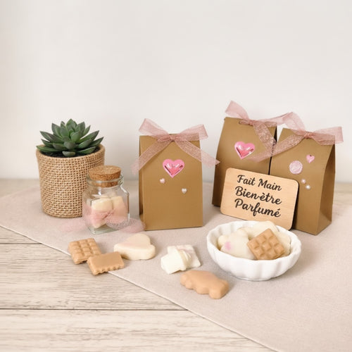 Coffret personnalisable fondants parfumes cire de soja